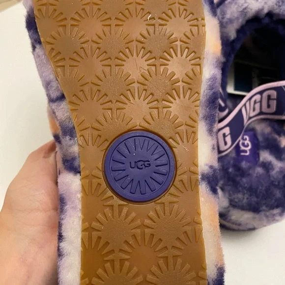 UGG Fluff Yeah fluffy slide in violet marble - Picture 4 of 12
